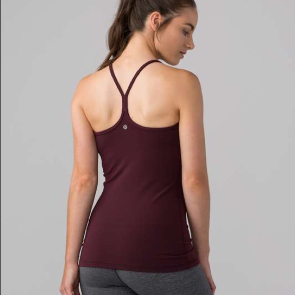 Lululemon NWT Power Y Tank Bordeaux Drama - Picture 2 of 5